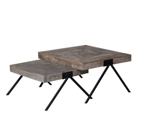LUNA- Lot de 2 tables basse