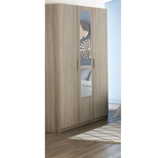 PRICY-ARMOIRE 3 PORTES 2/3 PENDERIE 1/3 ETAGERE