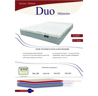 DUO - MATELAS 140 X 190