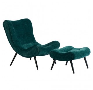 CASPE - FAUTEUIL AVEC POUF