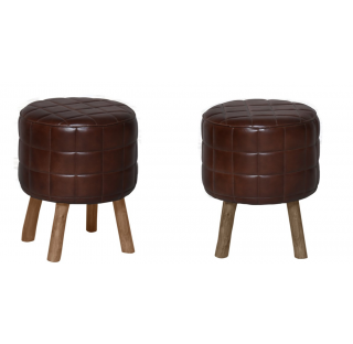 LEATHER - POUF 